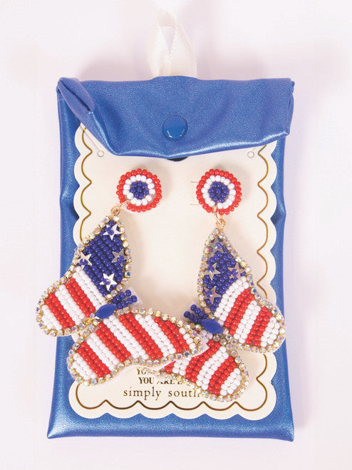 Simply Southern Freedom USA Earrings - Lace and Grace Boutique