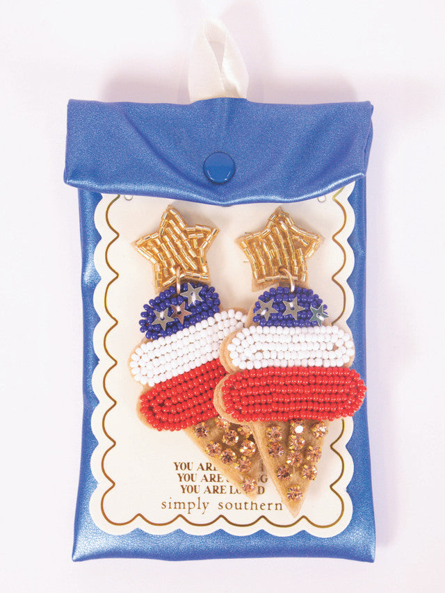 Simply Southern Freedom USA Earrings - Lace and Grace Boutique