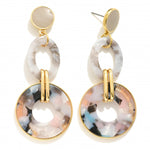 Marbled Drop Earrings - Black - Lace and Grace Boutique