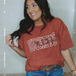 Ohio State Oversized Graphic Tee - Washed Red - Lace and Grace Boutique