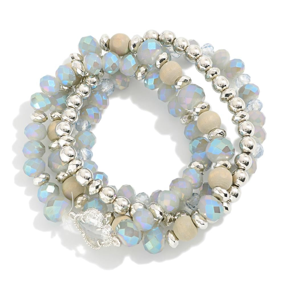 Rhinestone & Bead Bracelet Set - Lace and Grace Boutique