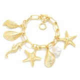 Coastal Charms Chain Link Bracelet - Lace and Grace Boutique