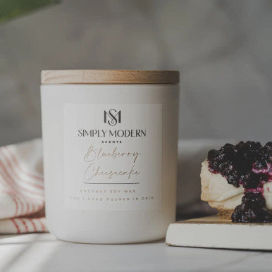 Simply Modern Soy Wax Candle - Blueberry Cheesecake - Lace and Grace Boutique