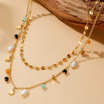 18K Stainless Steel Seed Bead Necklace - Gold Multi - Lace and Grace Boutique