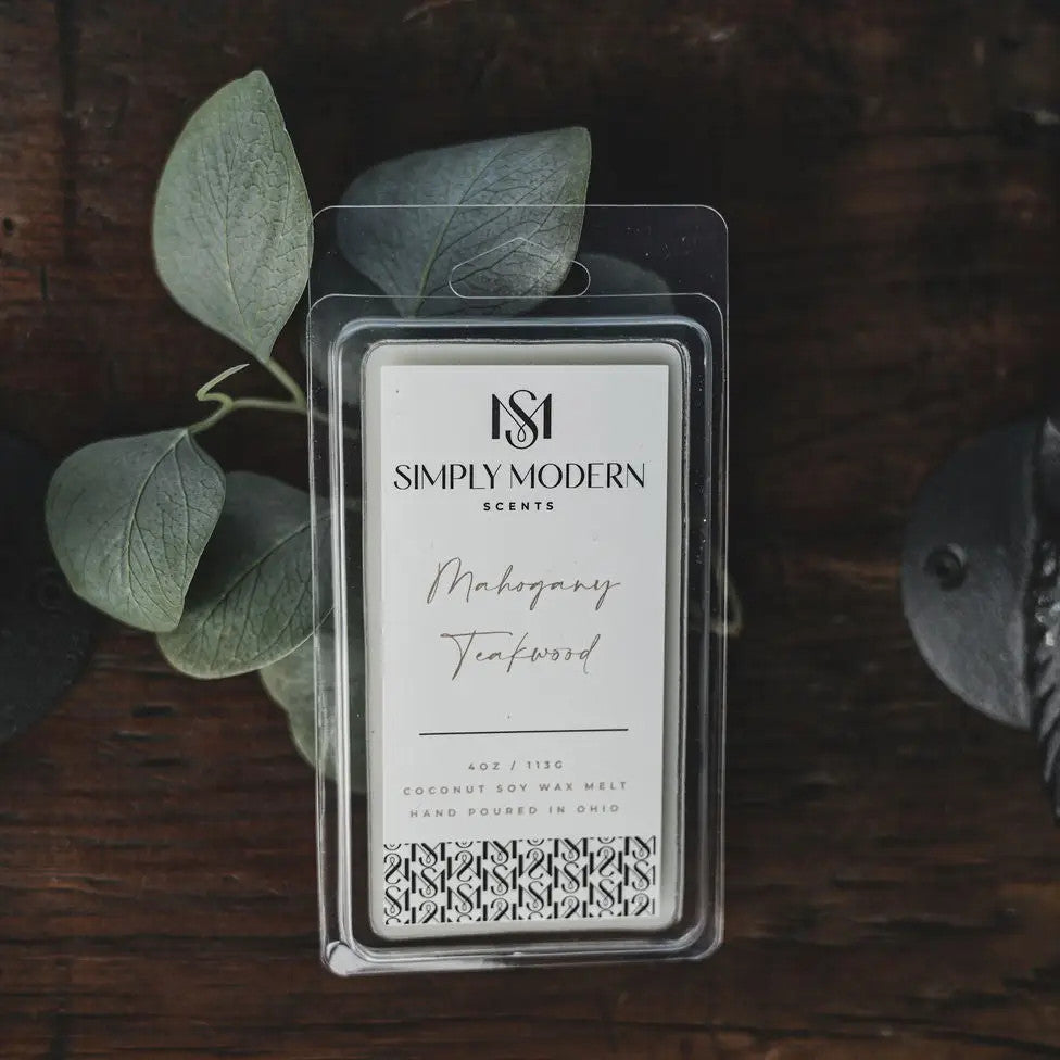 Simply Modern Soy Wax Melt - Mahogany Teakwood - Lace and Grace Boutique