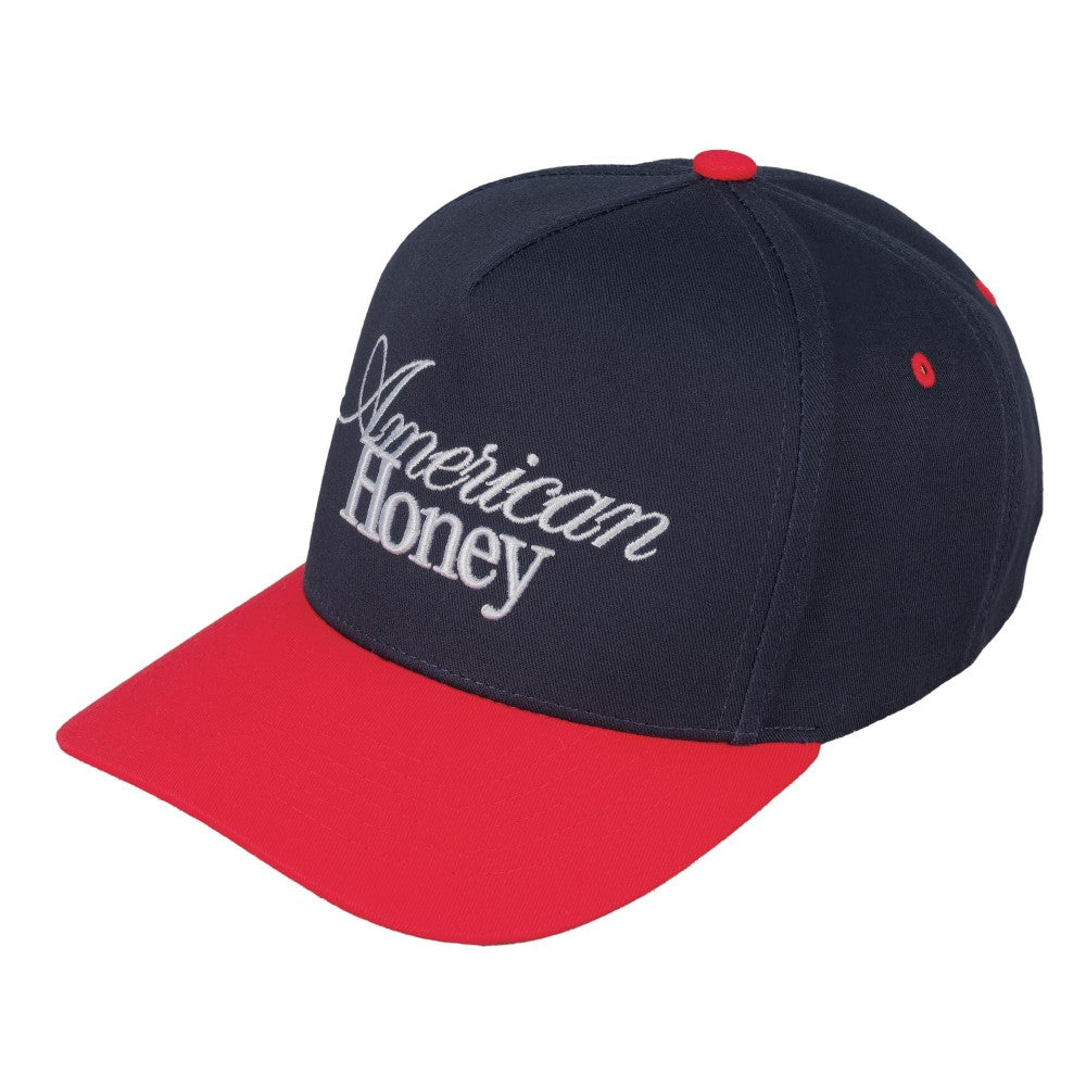 C.C "American Honey" Embroidered Two Tone Baseball Cap - Red/Navy - Lace and Grace Boutique
