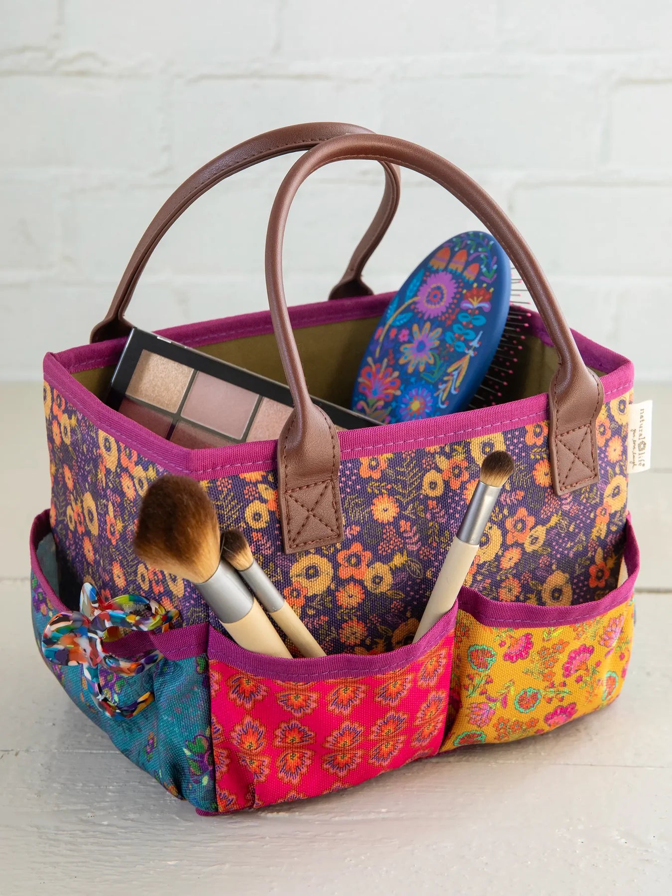 Natural Life Mimi Boho Utility Tote - Floral Mix - Lace and Grace Boutique