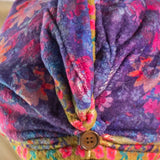Natural Life Microfiber Hair Towel Wrap - Dark Floral Garden - Lace and Grace Boutique