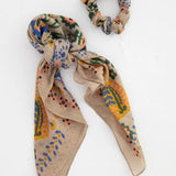 Natural Life Bandana & Scrunchie Set - Mandala Light Grey - Lace and Grace Boutique