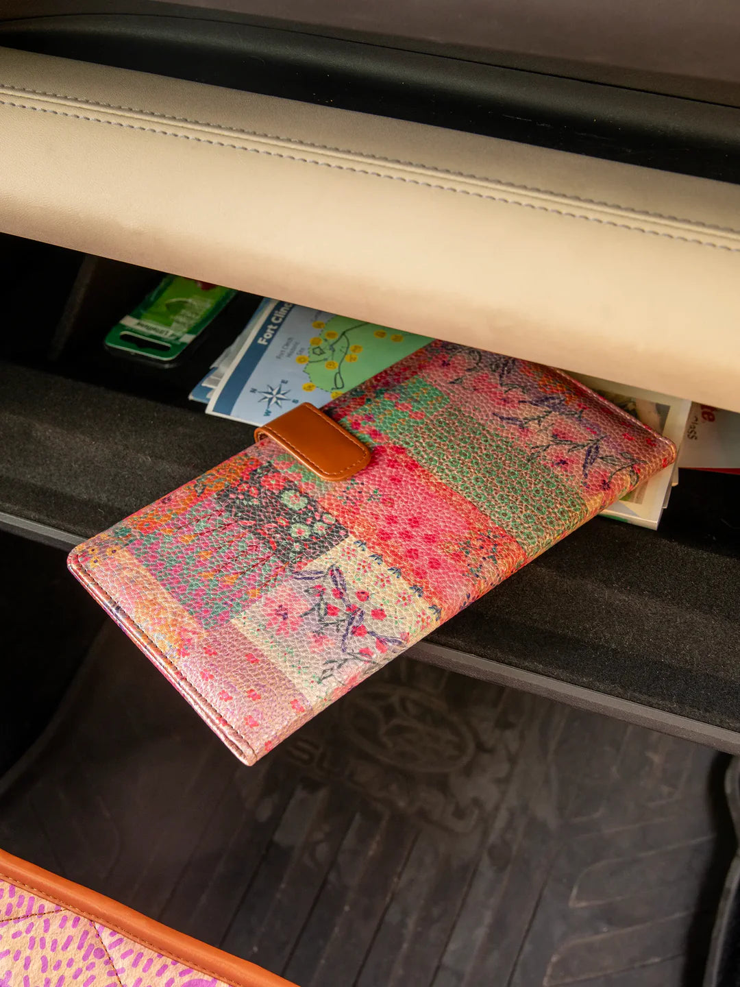 Natural Life Car Document Holder - Pink Watercolor - Lace and Grace Boutique