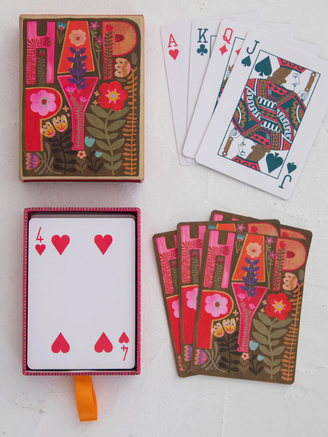 Natural Life Happy Playing Cards - Lace and Grace Boutique