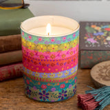 Soy Jar Candle by Natural Life - Border Print - Lace and Grace Boutique