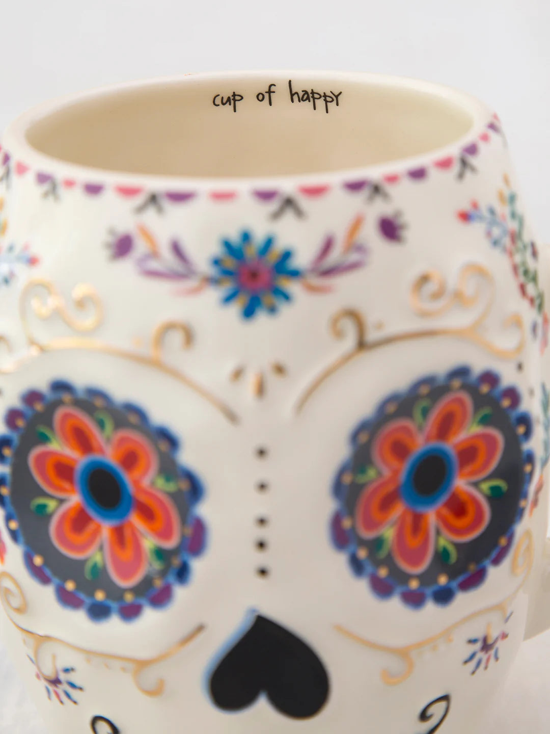 Natural Life Folk Skull Mug - Lace and Grace Boutique