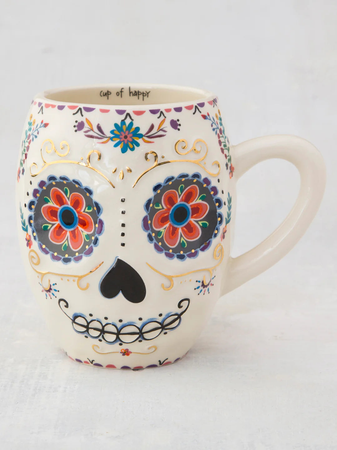 Natural Life Folk Skull Mug - Lace and Grace Boutique
