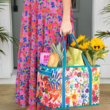 Natural Life Reusable Grocery Tote - Bright Floral - Lace and Grace Boutique