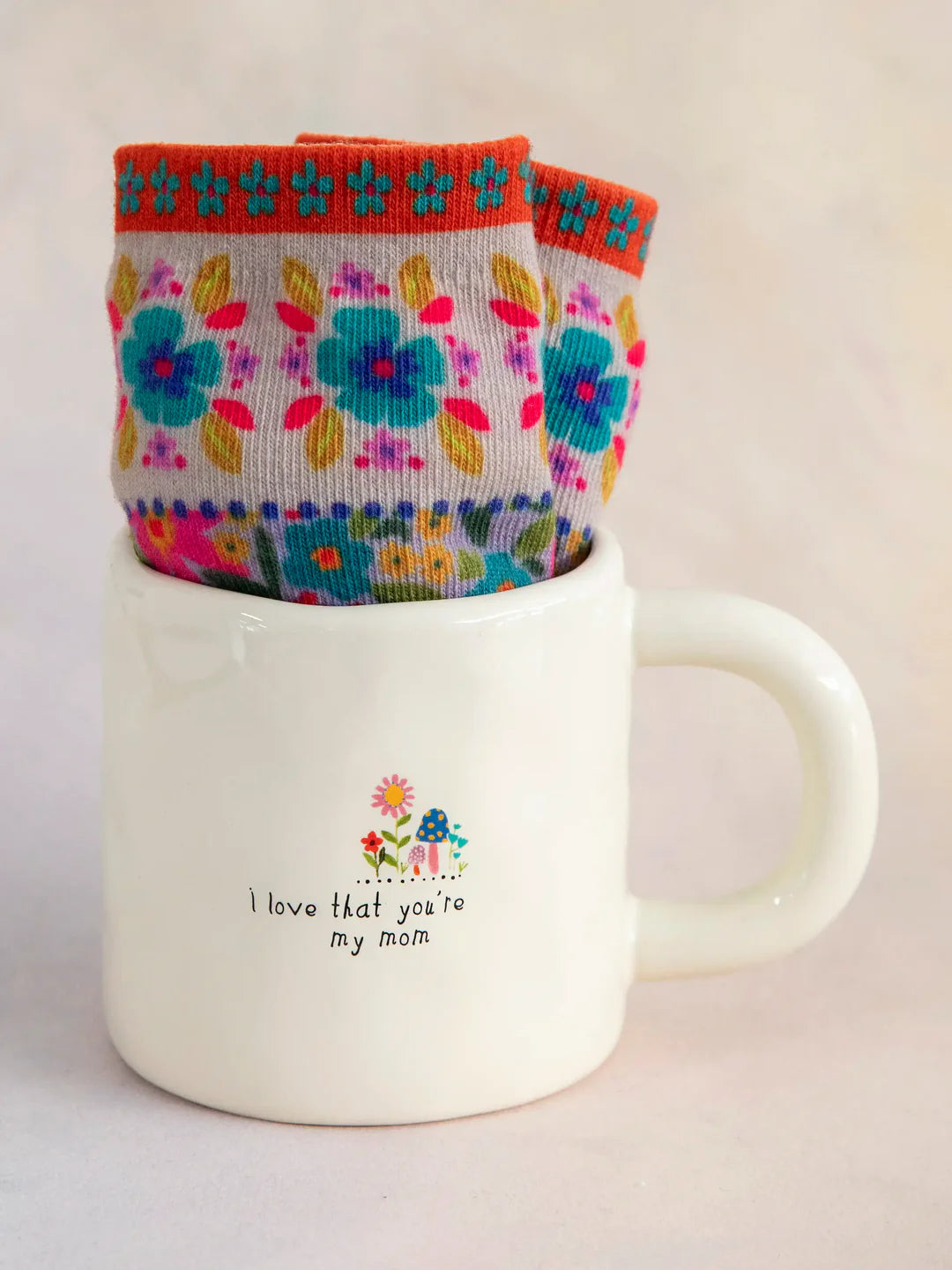 Natural Life Mug & Sock Set - I Love Mom - Lace and Grace Boutique