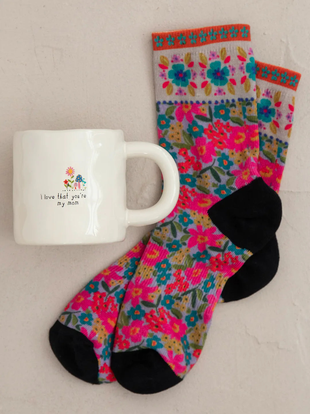 Natural Life Mug & Sock Set - I Love Mom - Lace and Grace Boutique