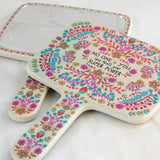 Natural Life Wooden Hand Mirror - No One Is You - Lace and Grace Boutique