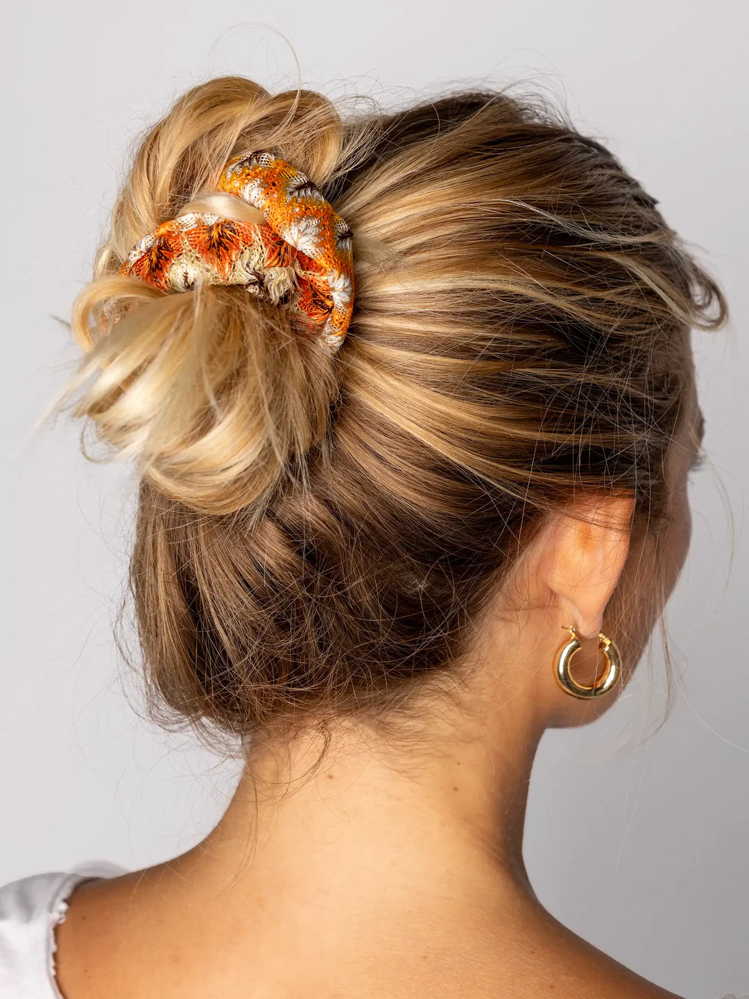 Natural Life Crochet Scrunchie - Burnt Orange - Lace and Grace Boutique