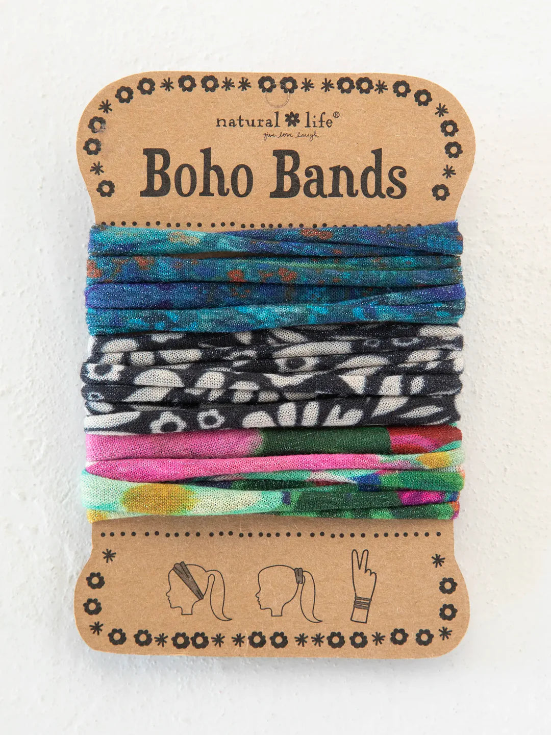 Natural Life Boho Bands - Blue Floral - Lace and Grace Boutique