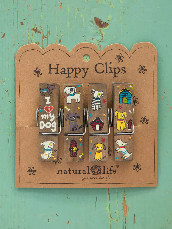Happy Bag Clips by Natural Life - Heart My Dog - Lace and Grace Boutique