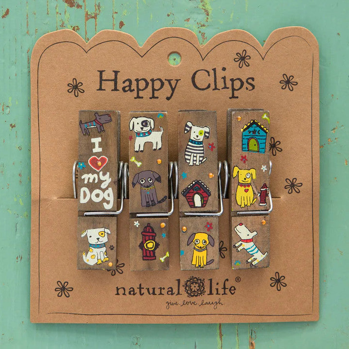Happy Bag Clips by Natural Life - Heart My Dog - Lace and Grace Boutique