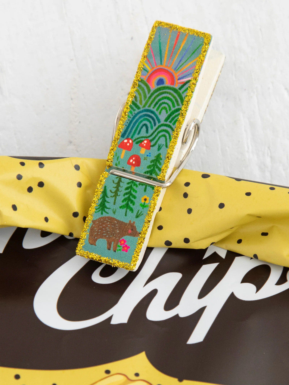 Natural Life Happy Bag Clips - Mountains Are Calling - Lace and Grace Boutique