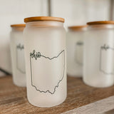Ohio Frosted Glass Tumbler - Lace and Grace Boutique
