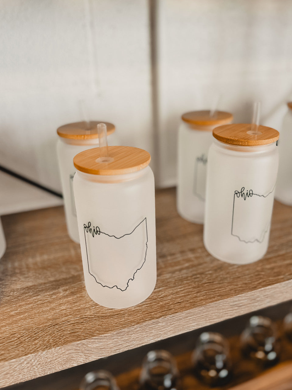 Ohio Frosted Glass Tumbler - Lace and Grace Boutique