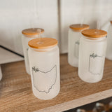 Ohio Frosted Glass Tumbler - Lace and Grace Boutique