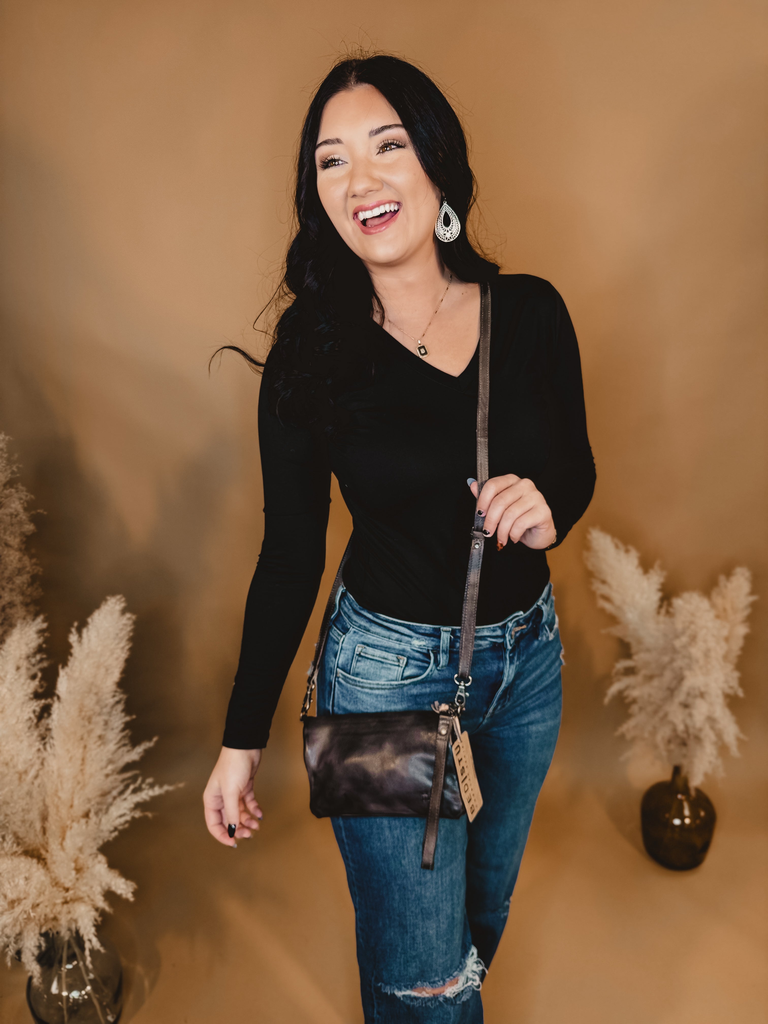 Bedstu Cadence Crossbody - Black Rustic - Lace and Grace Boutique