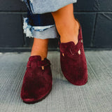 Birkenstock Boston Suede Leather Clog - Zinfandel