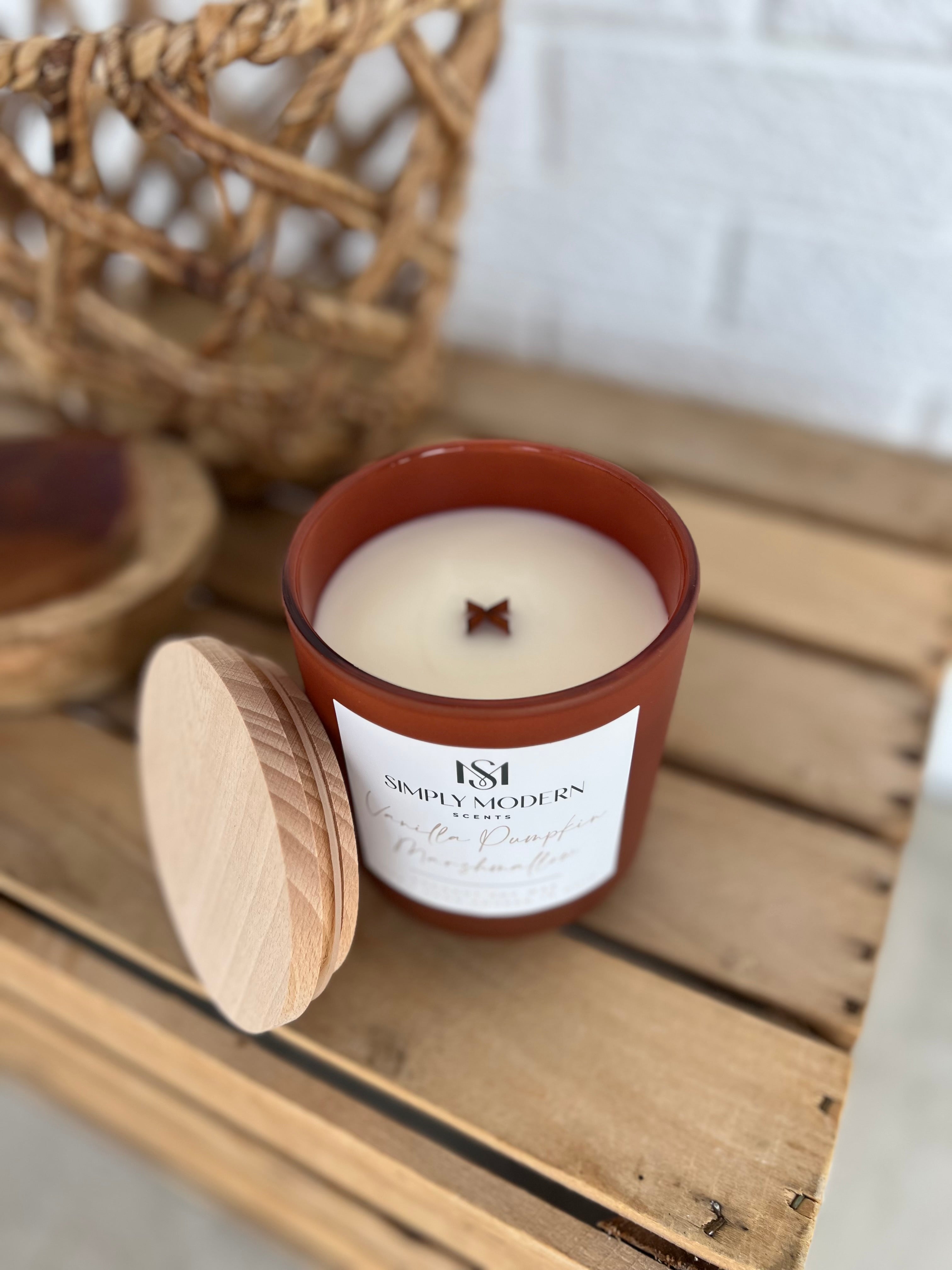 Simply Modern Soy Wax Candle - Vanilla Pumpkin Marshmallow - Lace and Grace Boutique