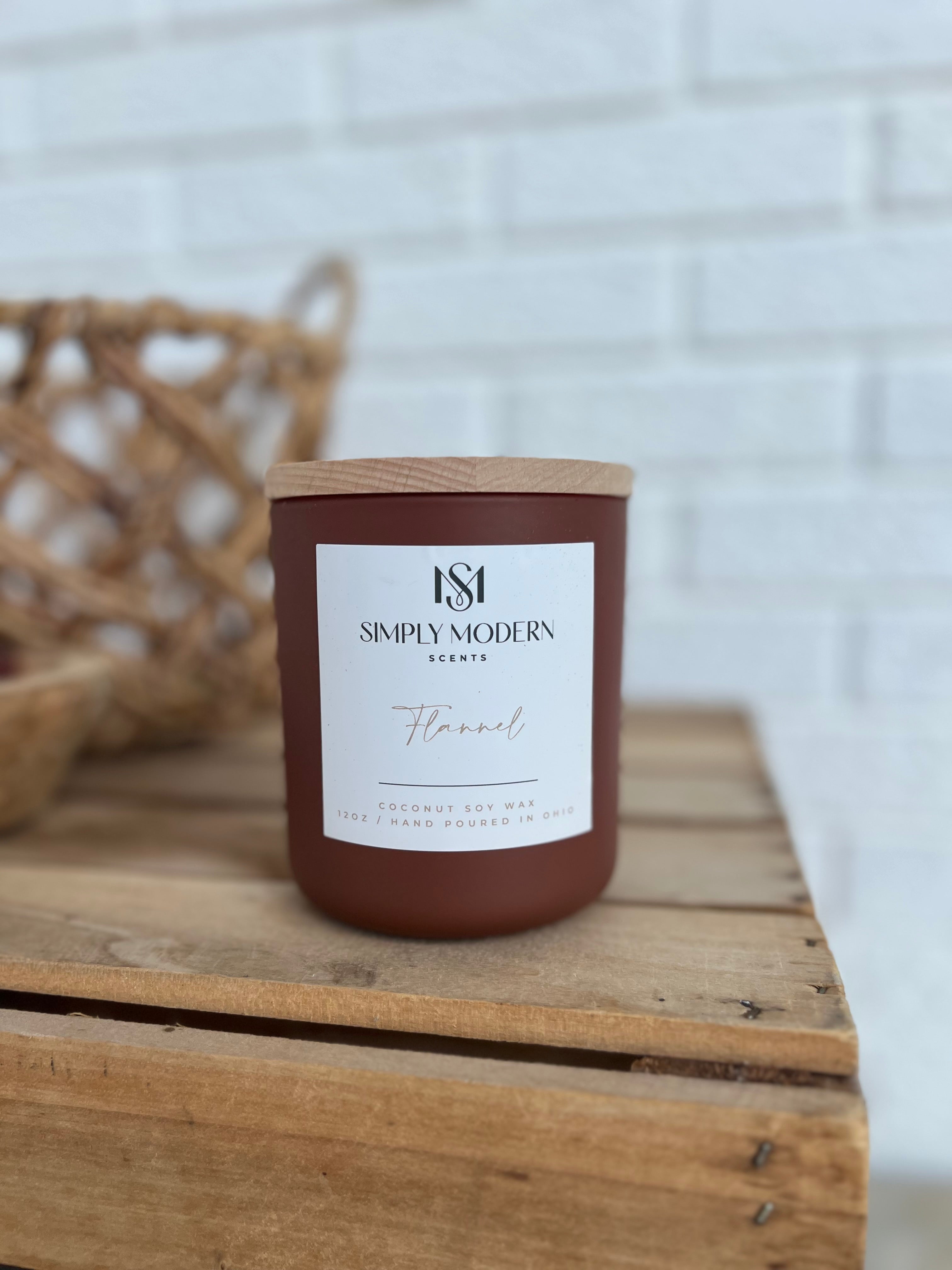 Simply Modern Soy Wax Candle - Flannel - Lace and Grace Boutique
