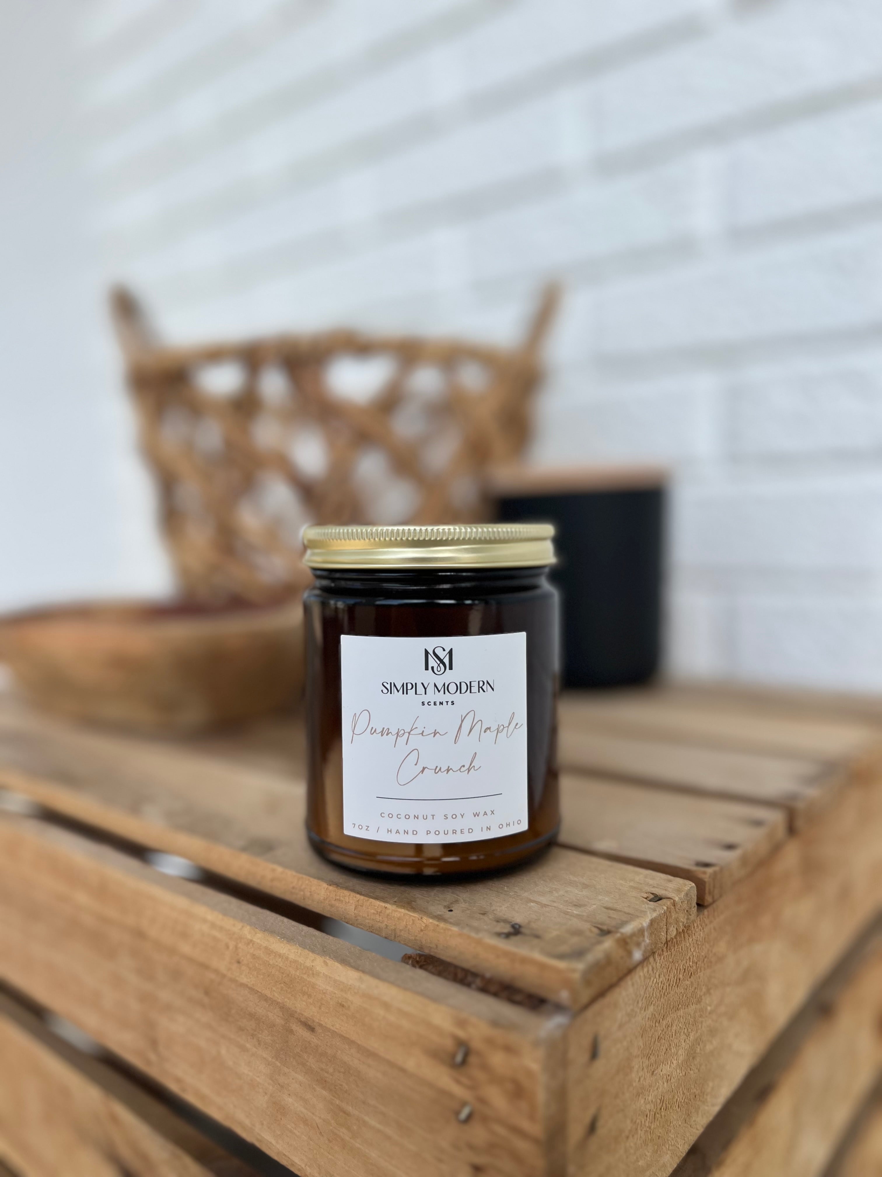 Simply Modern Soy Wax Candle 7oz. - Pumpkin Maple Crunch - Lace and Grace Boutique