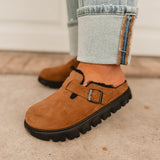 Birkenstock Boston Pap Chunky Shearling Clog - Dark Tea