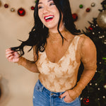 All Dressed Up Sheer Lace Top - Dijon Mustard - Lace and Grace Boutique