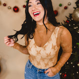All Dressed Up Sheer Lace Top - Dijon Mustard - Lace and Grace Boutique