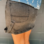 Cargo Denim Mini Skirt - Black - Lace and Grace Boutique