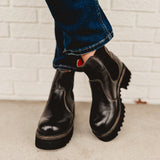 Bedstu Valda Hi Chelsea Boot - Black Rustic - Lace and Grace Boutique