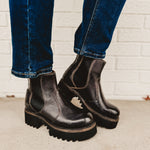 Bedstu Valda Hi Chelsea Boot - Black Rustic - Lace and Grace Boutique