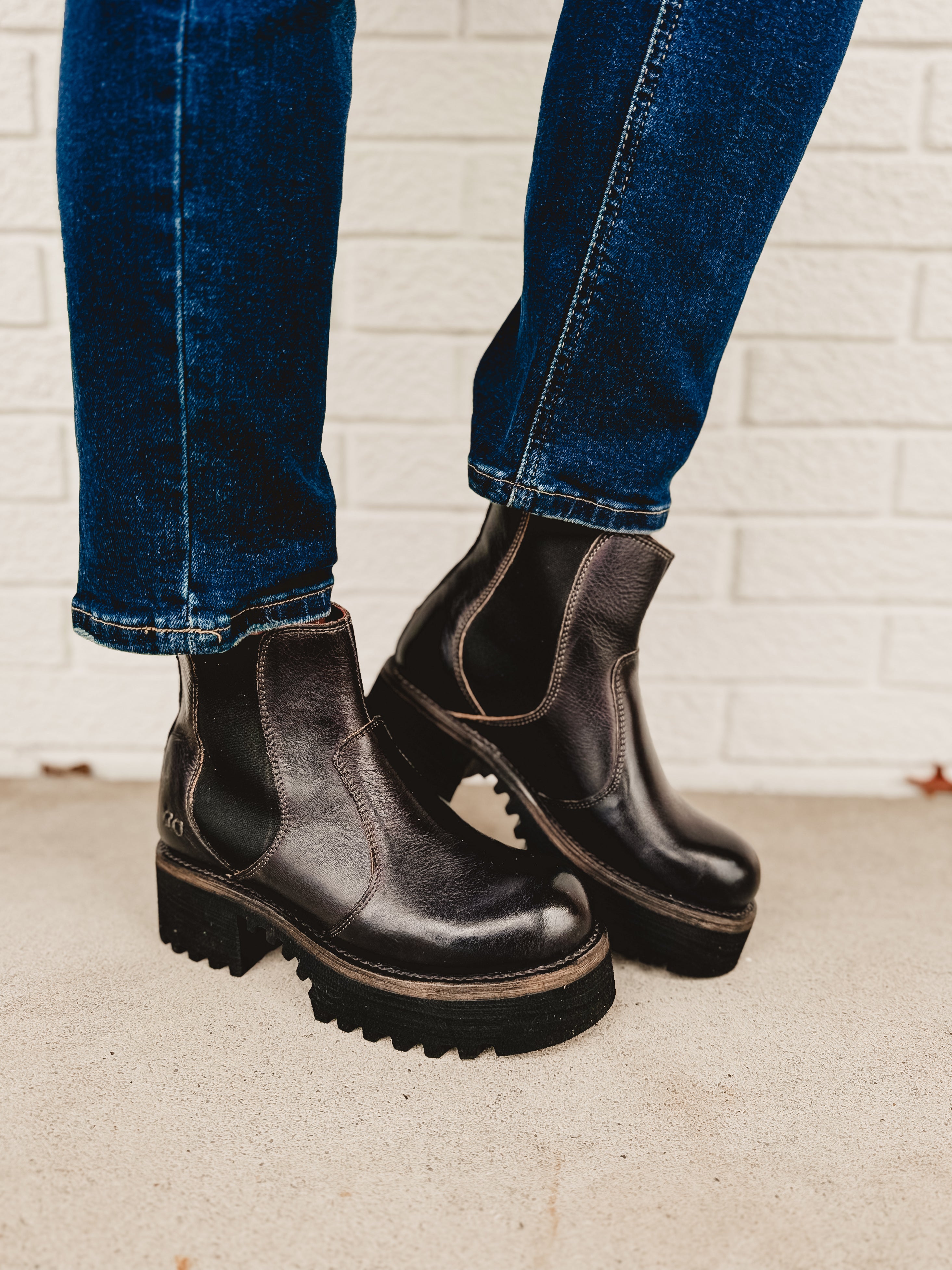 Bedstu Valda Hi Chelsea Boot - Black Rustic - Lace and Grace Boutique
