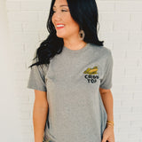 This Is My Crop Top Graphic Tee - Gray - Lace and Grace Boutique