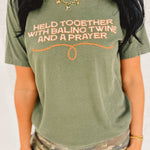 Baling Twine Graphic Tee - Moss - Lace and Grace Boutique
