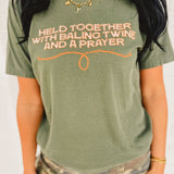 Baling Twine Graphic Tee - Moss - Lace and Grace Boutique