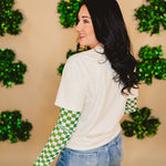 How Lucky Are We Tee - Ivory - Lace and Grace Boutique