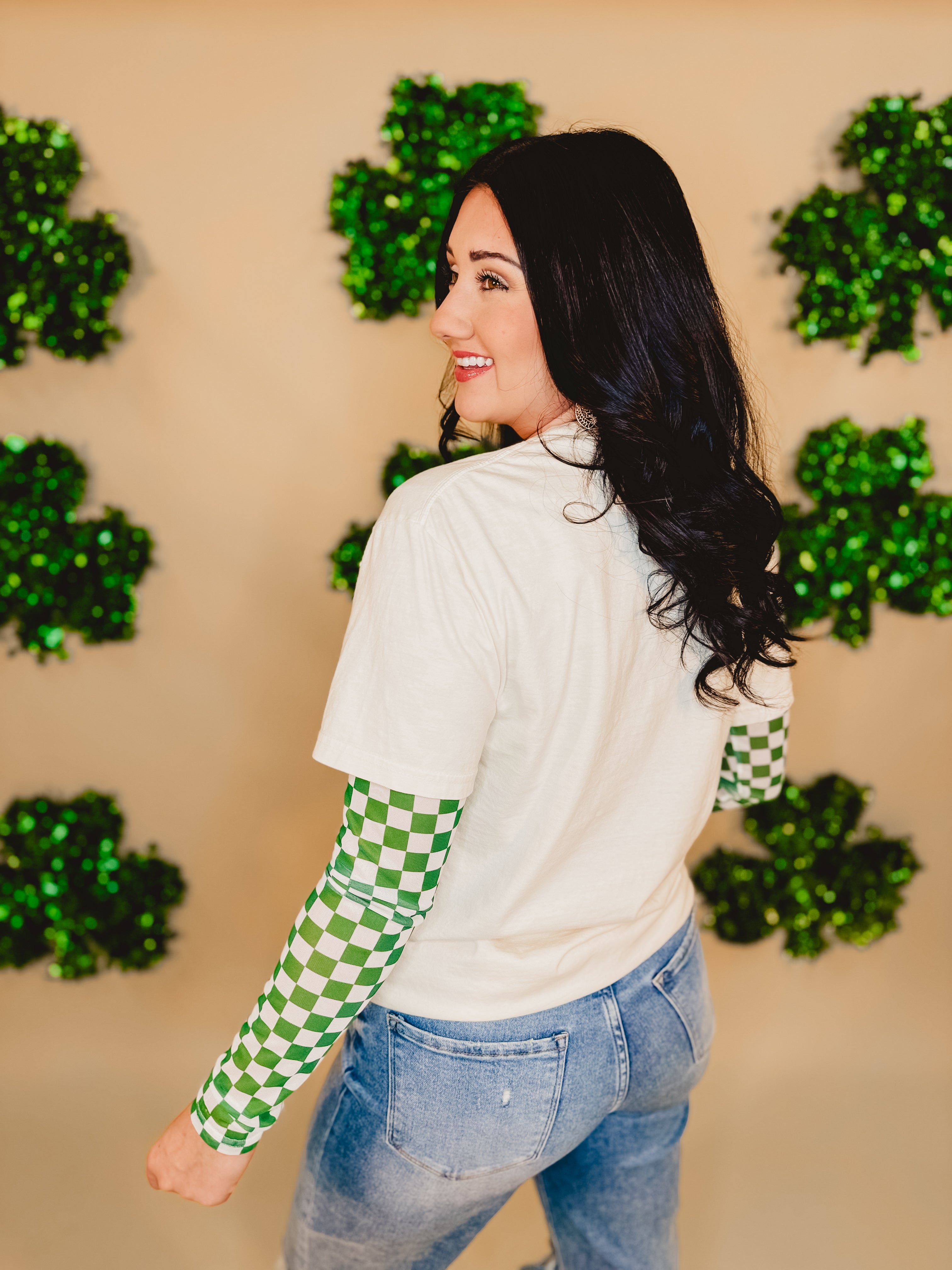 How Lucky Are We Tee - Ivory - Lace and Grace Boutique
