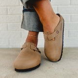 Birkenstock Boston Oiled Leather Clog - Tobacco Brown - Lace and Grace Boutique