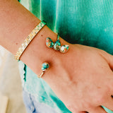 Louie Cuff Gold Bracelet by Erimish - Lace and Grace Boutique