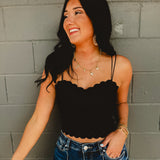 Seamless Lace Padded Bralette - Black - Lace and Grace Boutique